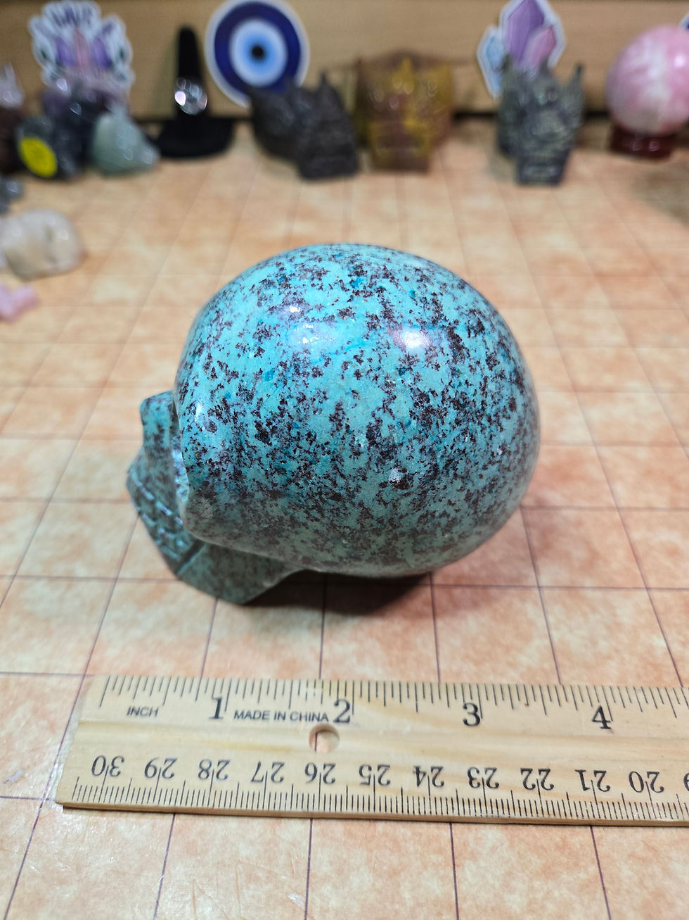 Thumbnail: Chrysocolla Skull