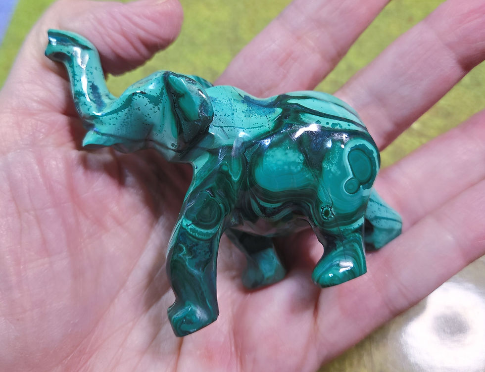 Thumbnail: Malachite Elephant - small