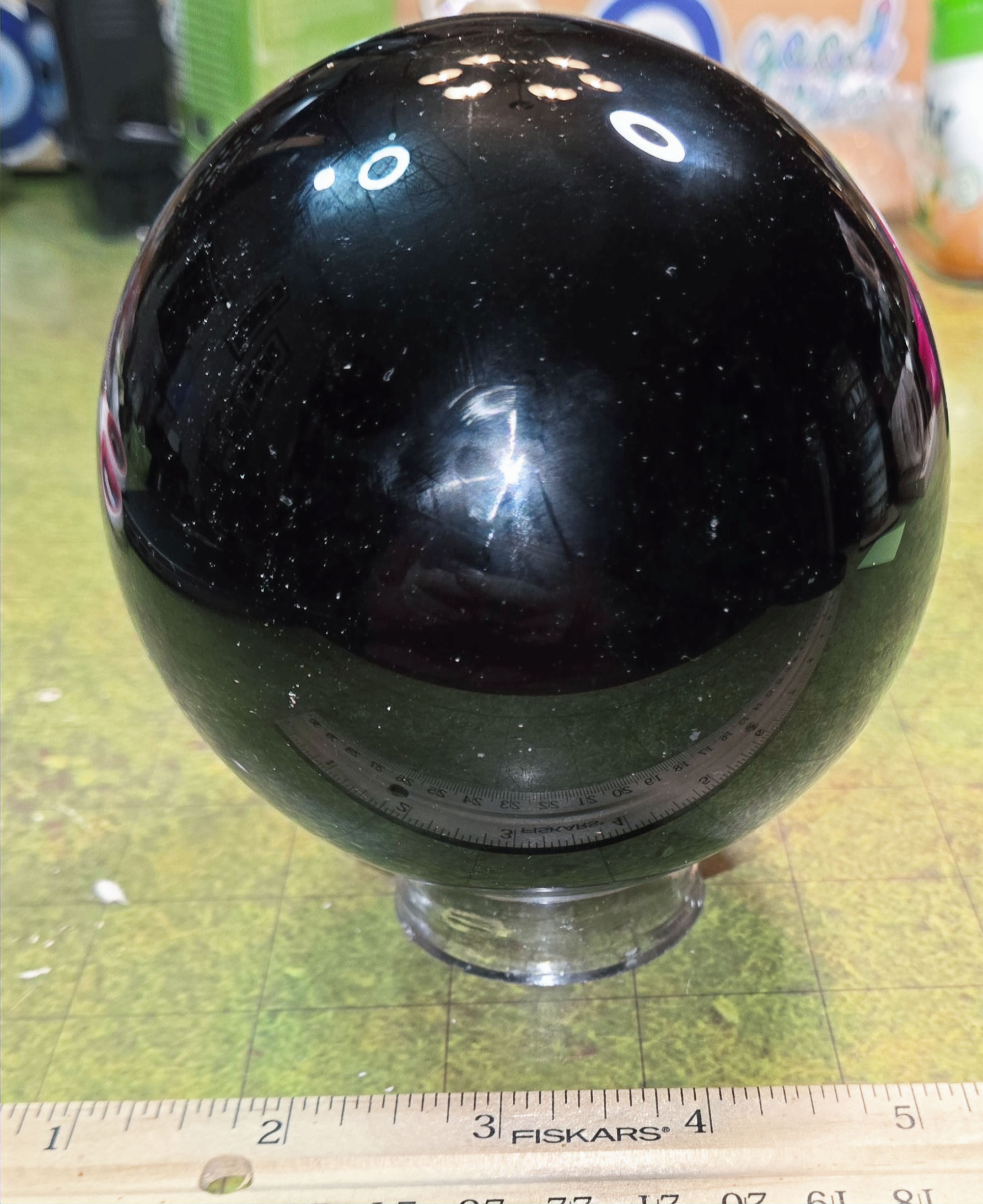 Sphere black obsidian 100 mm