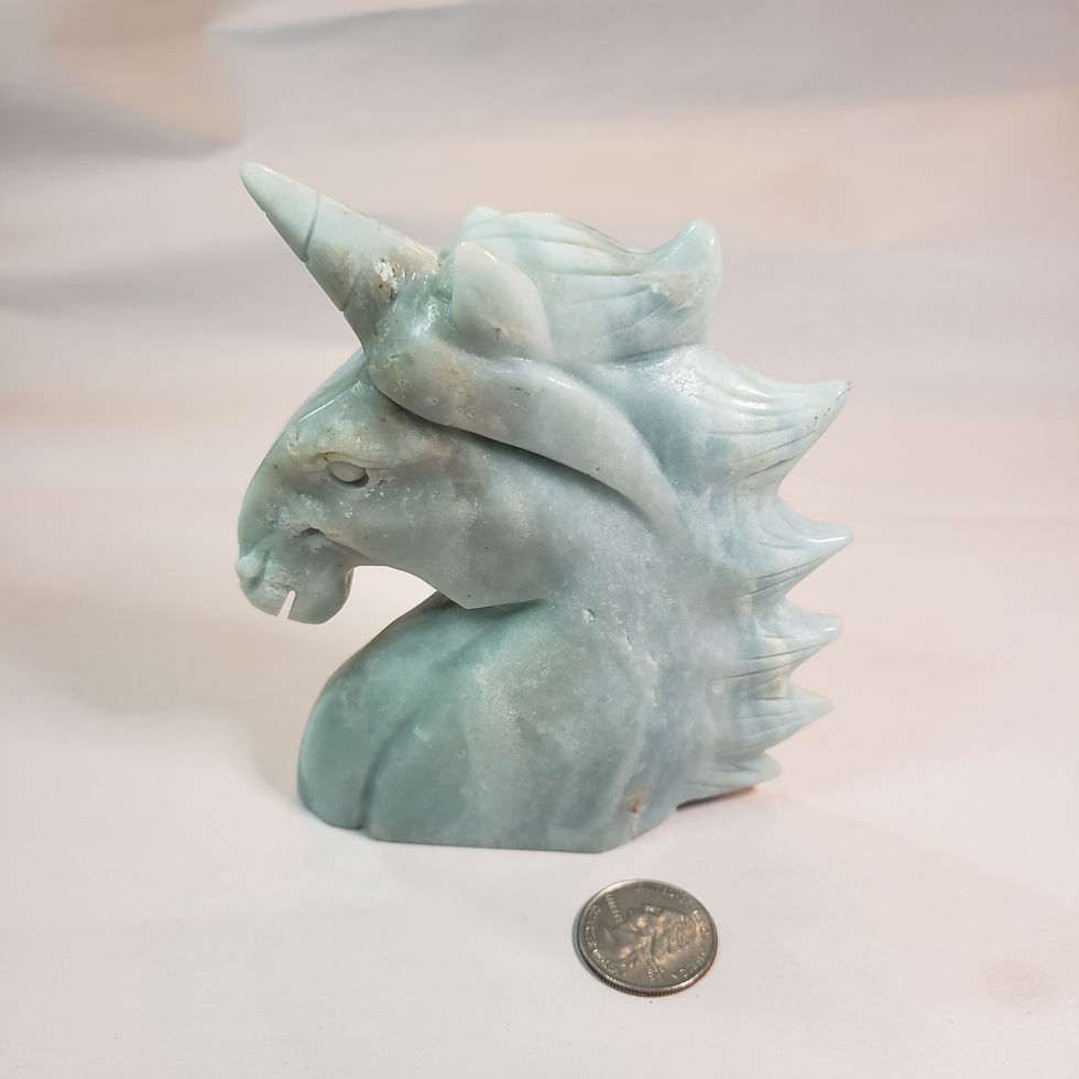 Thumbnail: Caribbean Calcite Unicorn carving