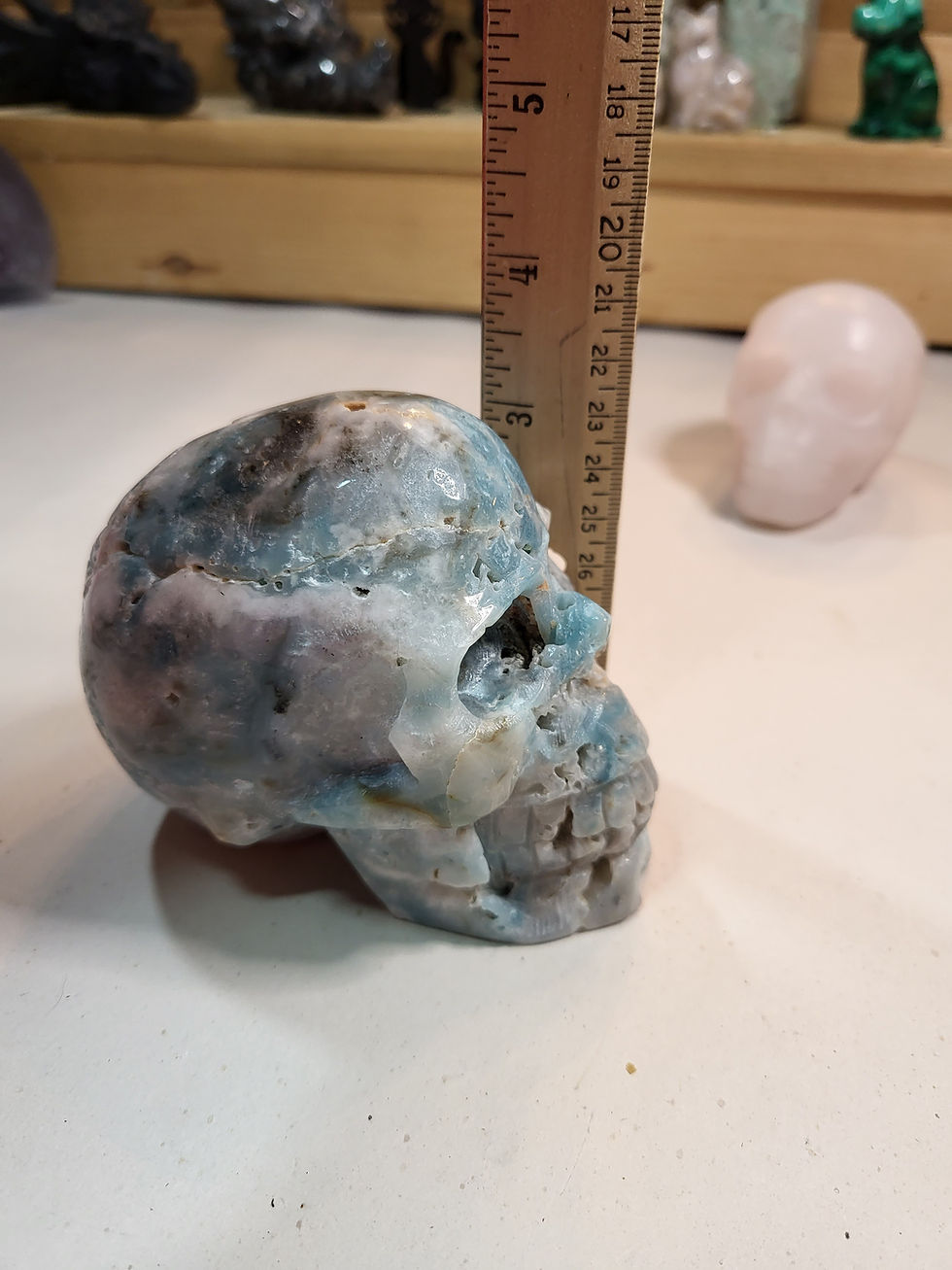 Thumbnail: Caribbean Calcite/Blue Aragonite Skull on sale