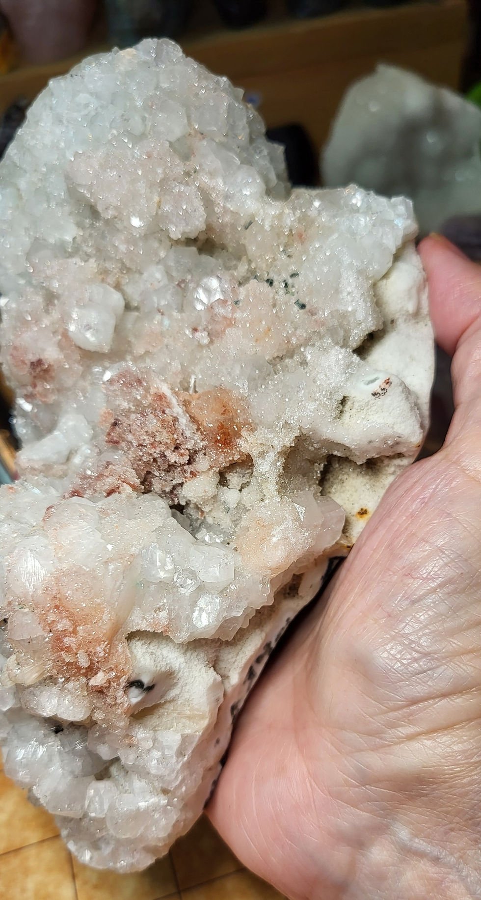 Thumbnail: Apophylitte Specimen with stilbite from India