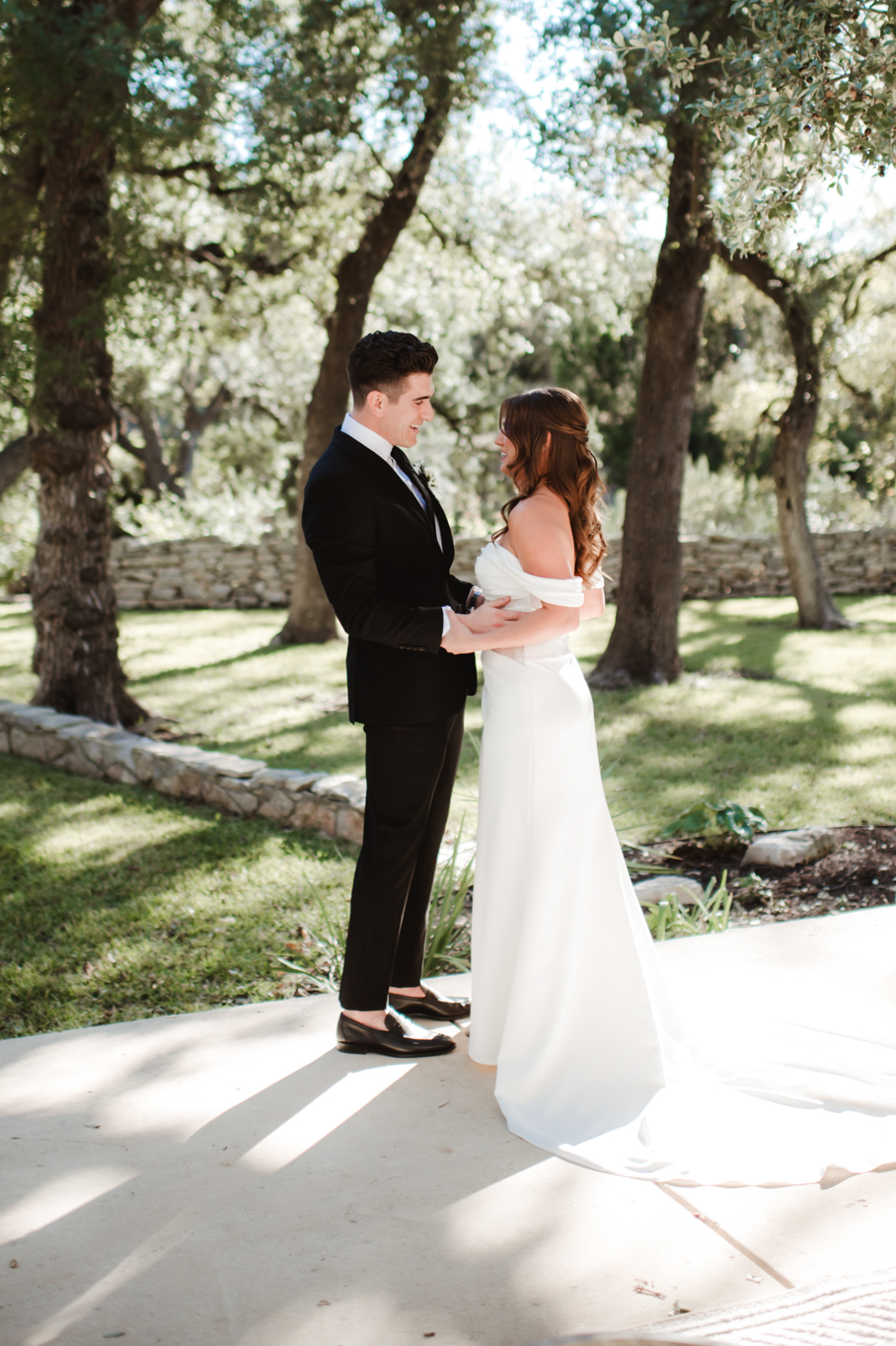 first look on porch of house at the addison grove