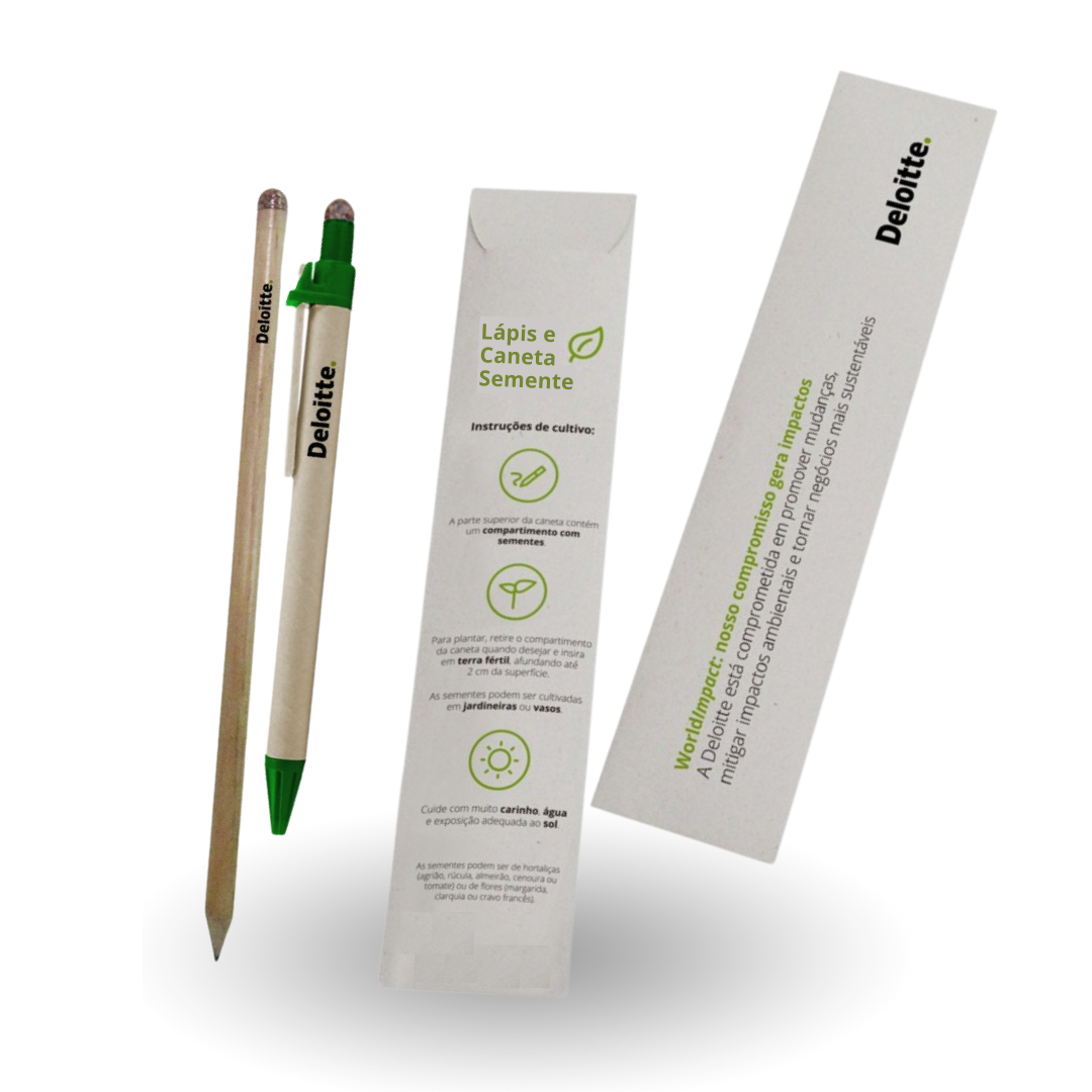 Kit Lápis e Caneta Semente