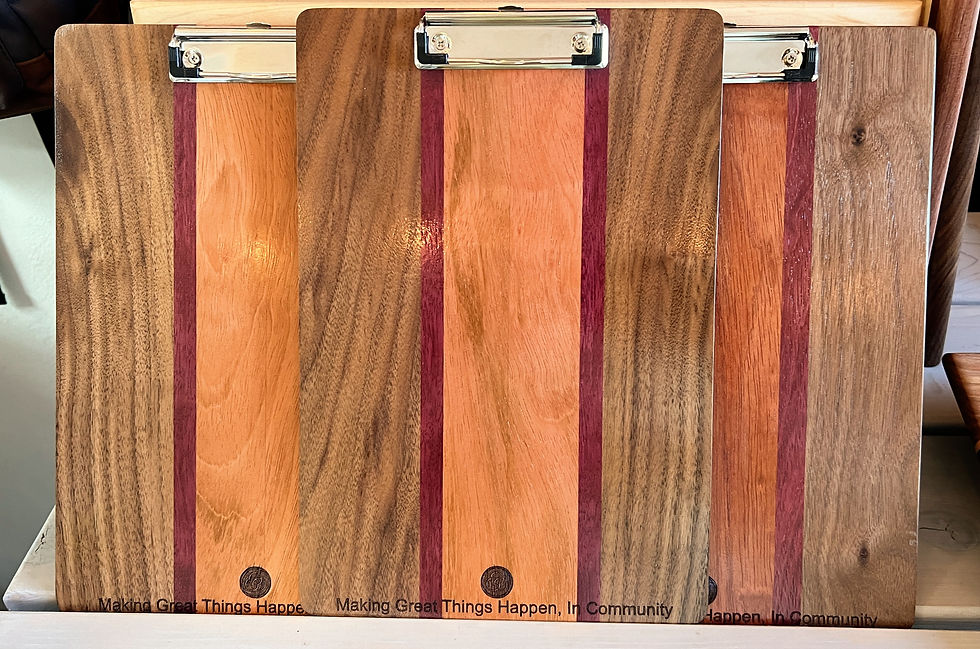 Thumbnail: Custom hardwood clipboard