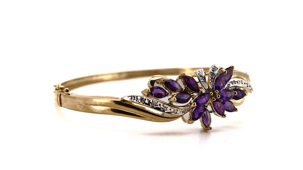 Thumbnail: 14k ‘Amethyst Bloom’ Bangle