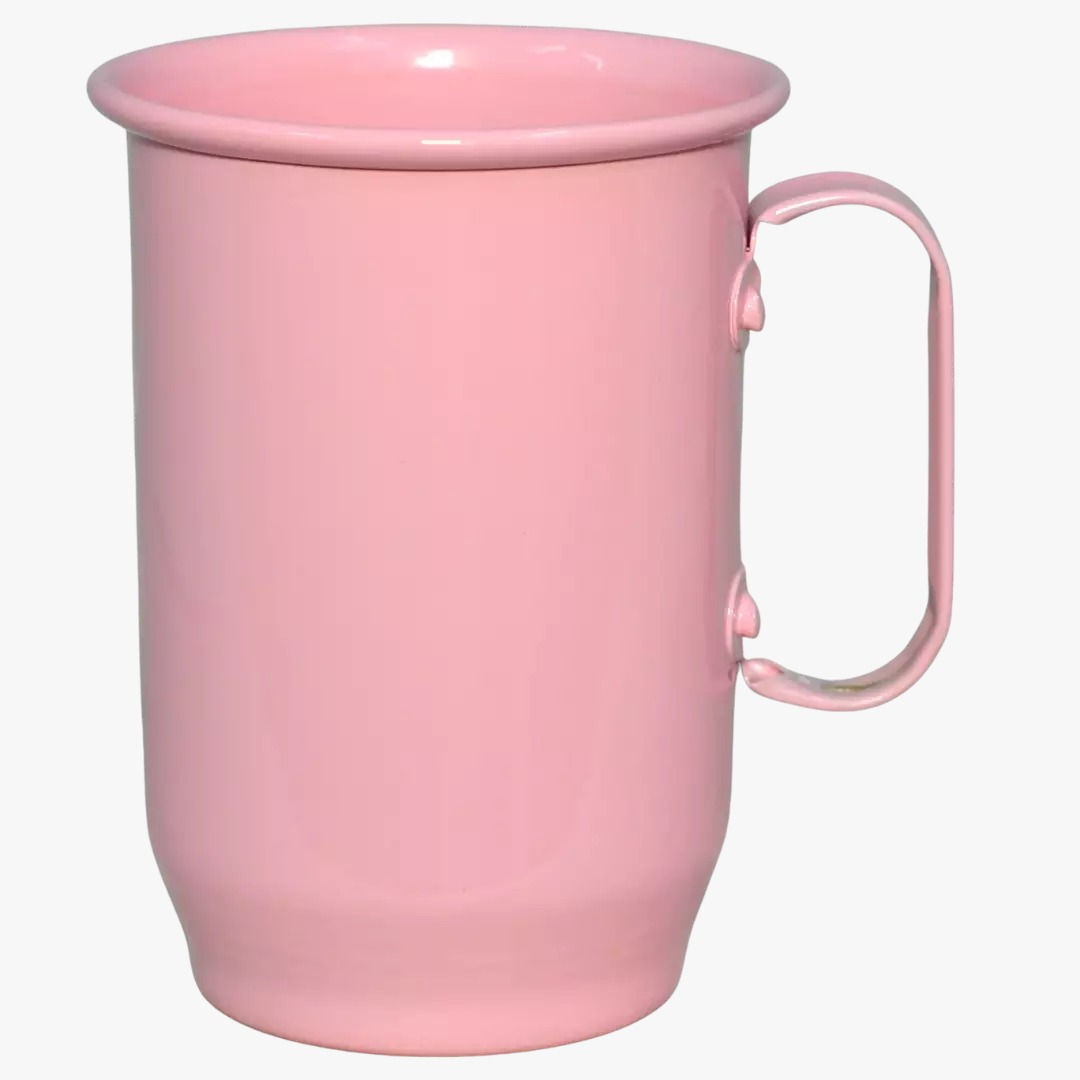 Caneca de Chopp em Alumínio Rosa 600ml