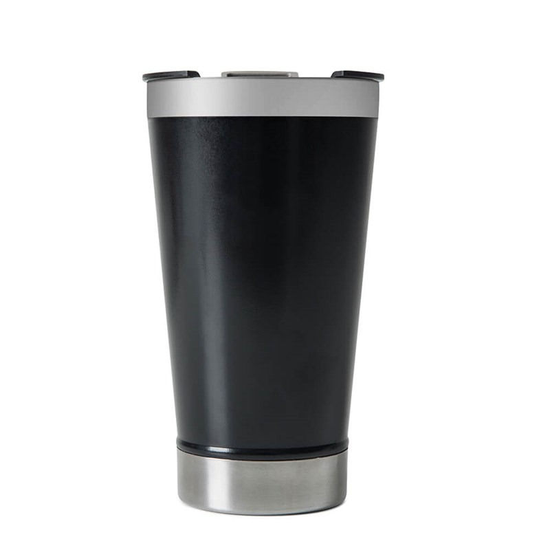 Copo Térmico Preto 502ml Inox c/Tampa e Abridor