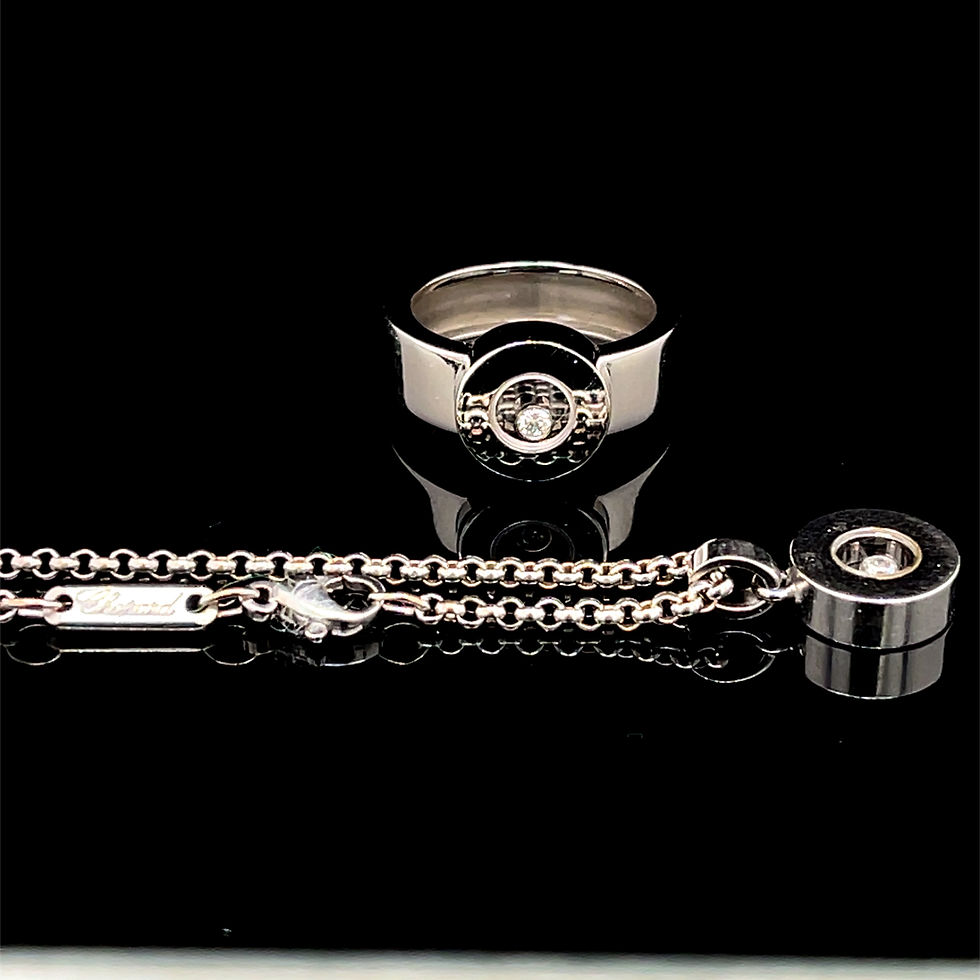 Thumbnail: Chopard Happy Diamonds Hanger briljant met collier 18Kt.