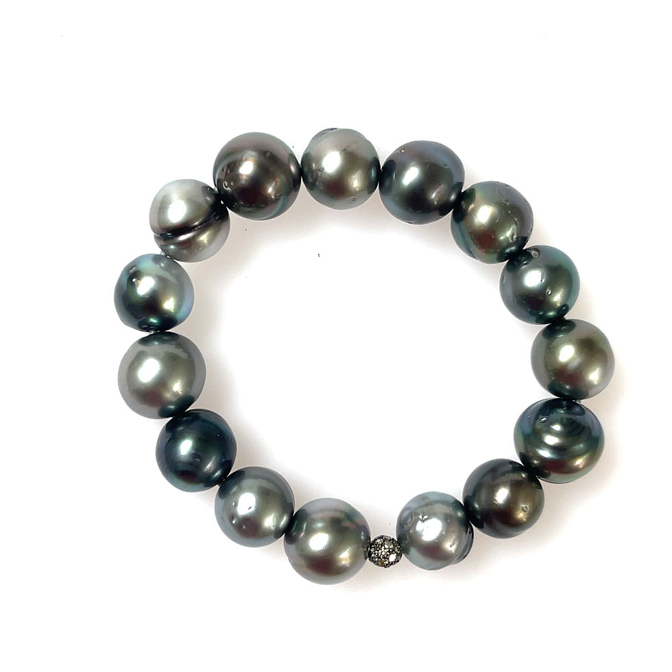 Thumbnail: Zuidzee Tahiti Parel armband met briljant