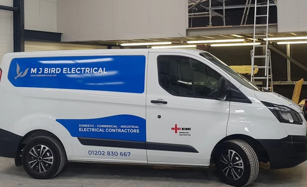 M J Bird Electrical Van Poole