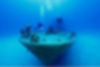 Gozo Malta coastline near Dwejra with crystal clear Mediterranean water famous for Blue Hole and Inland Sea diving