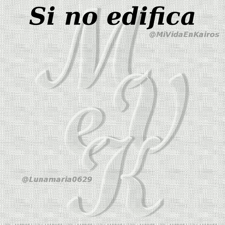 Si no edifica no D-V-E