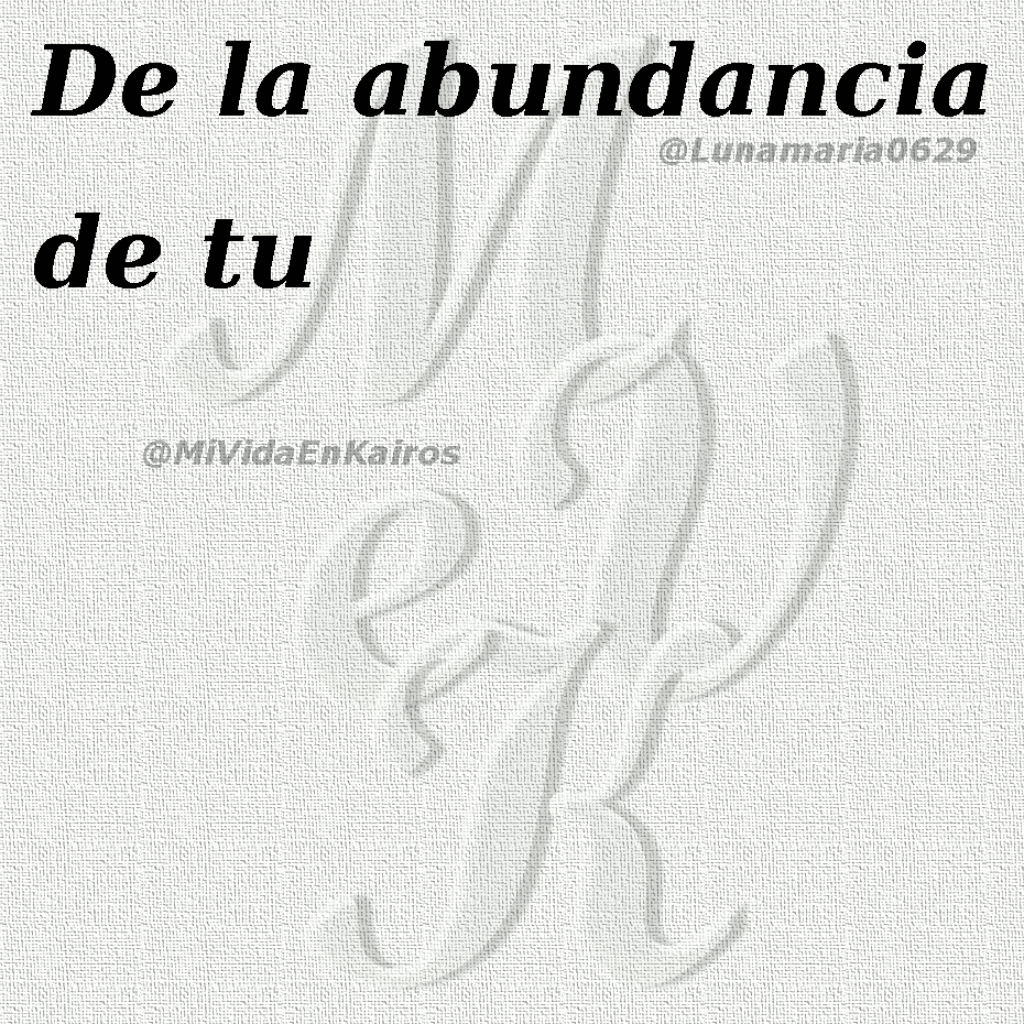 De la abundancia