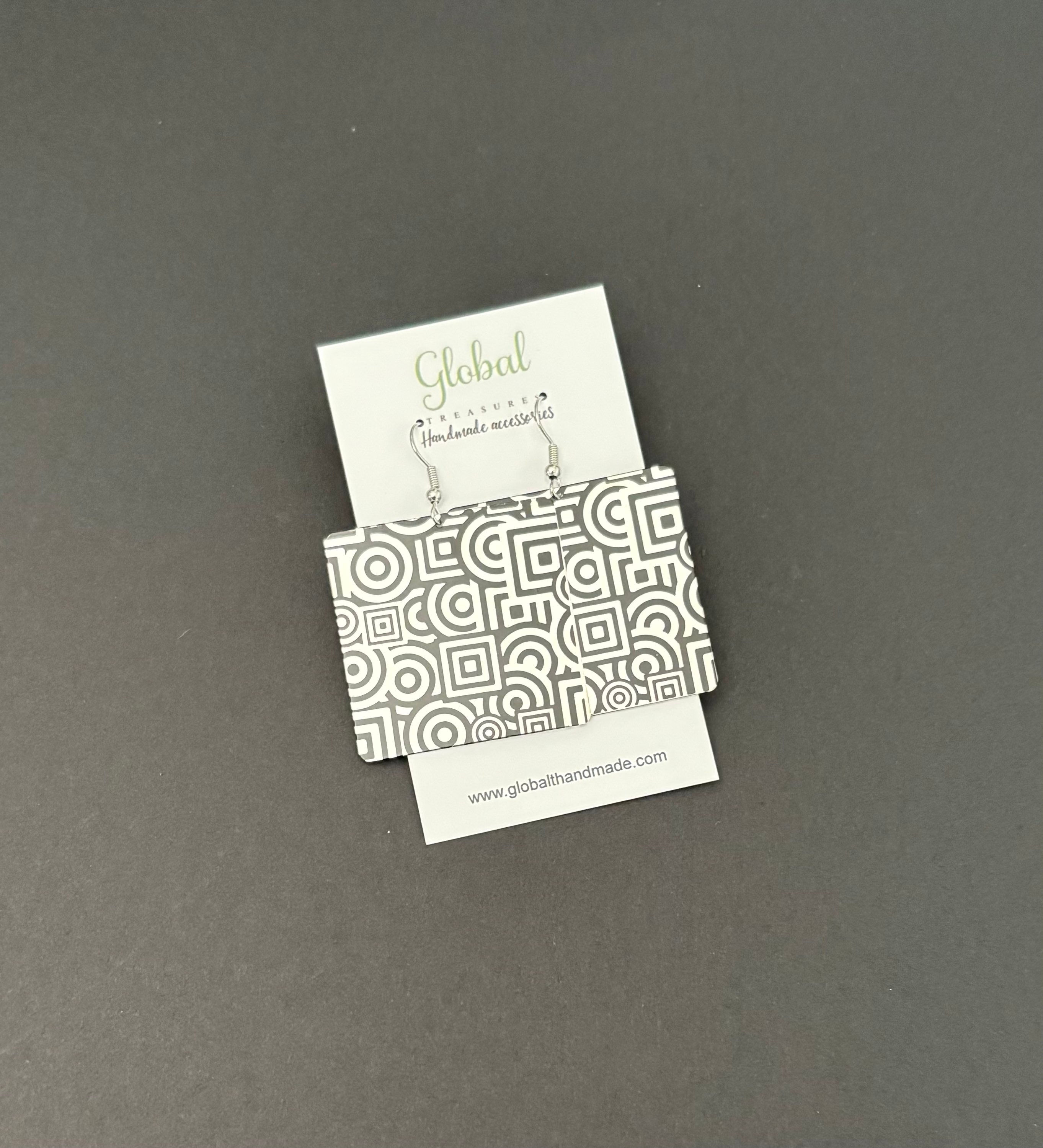 Geometric Square Earrings 