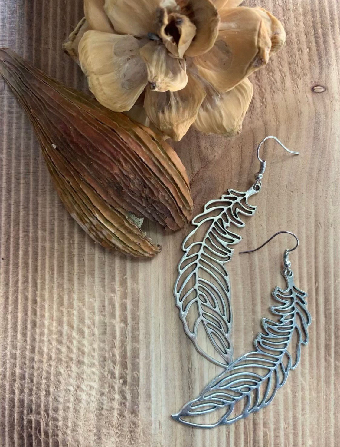 Large Feather Earrings