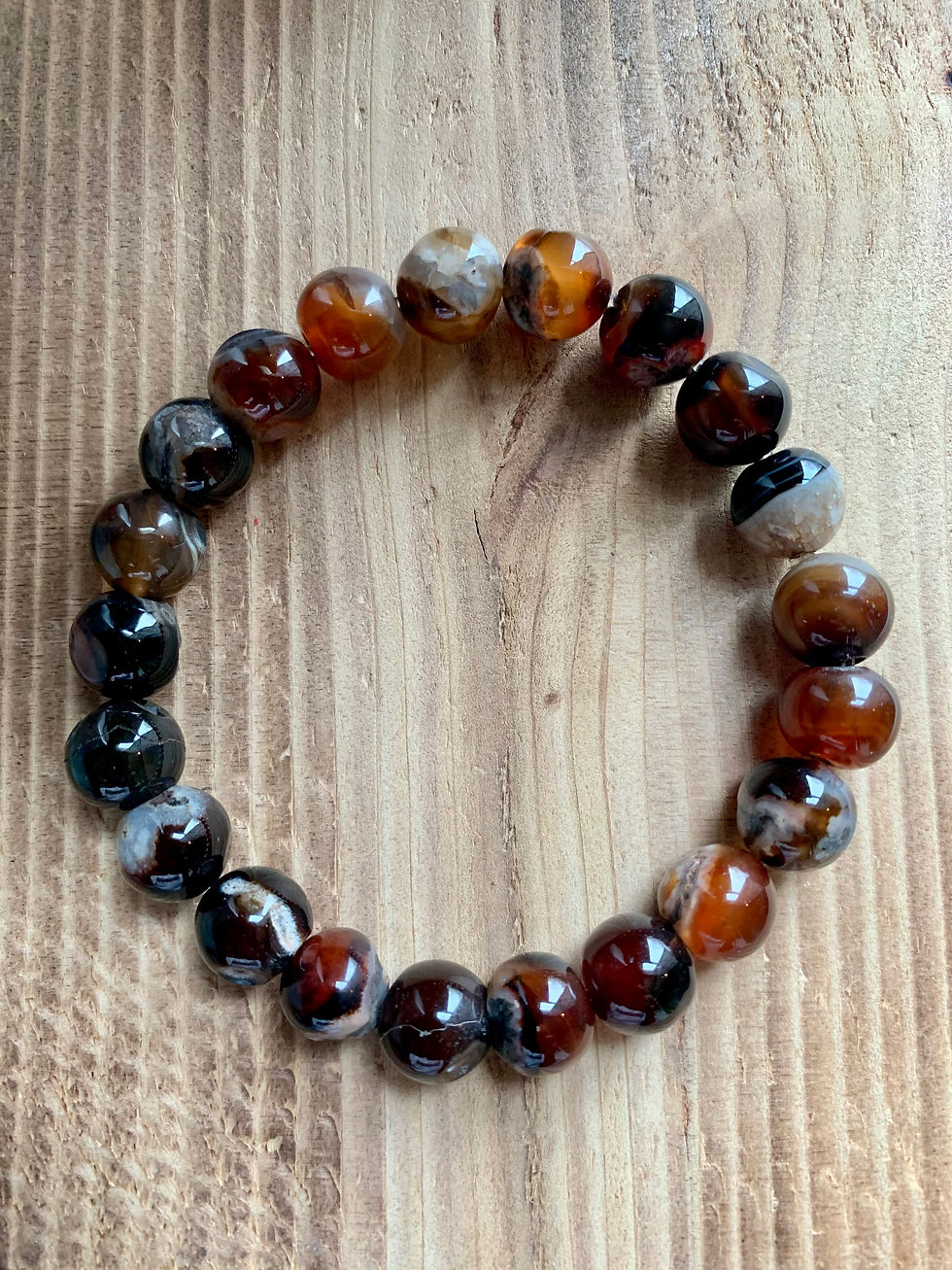 Multi Uneven Agate Gemstone Bracelet