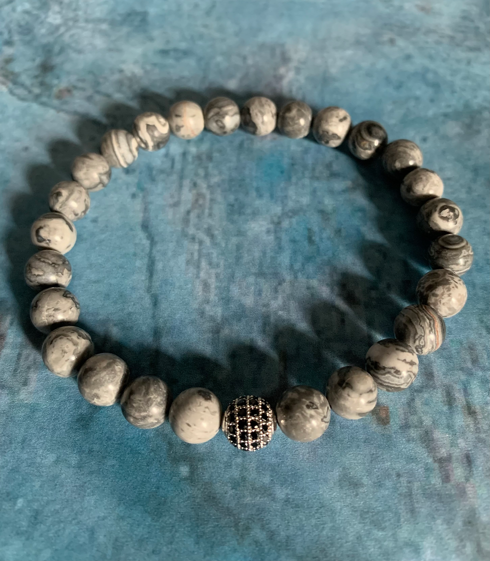 Map Jasper Gemstone Bracelet
