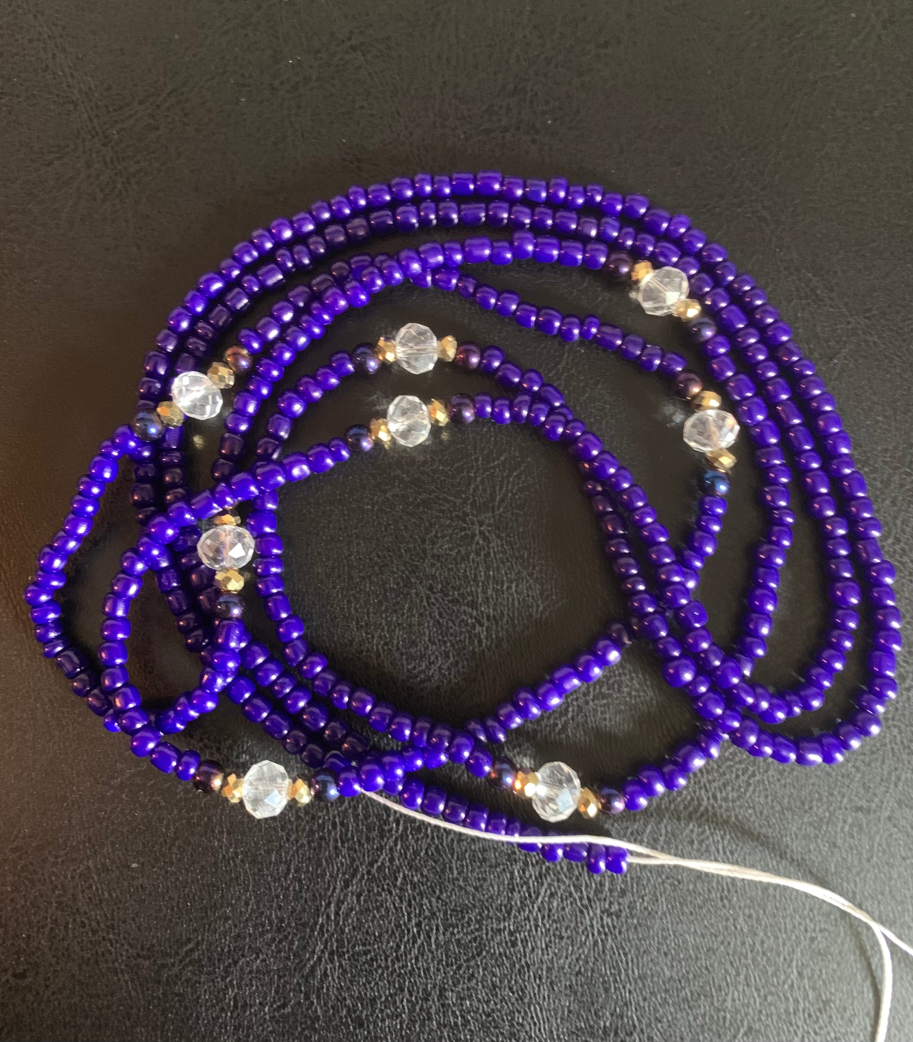 Glass & Crystal Tie-On Waist Beads 