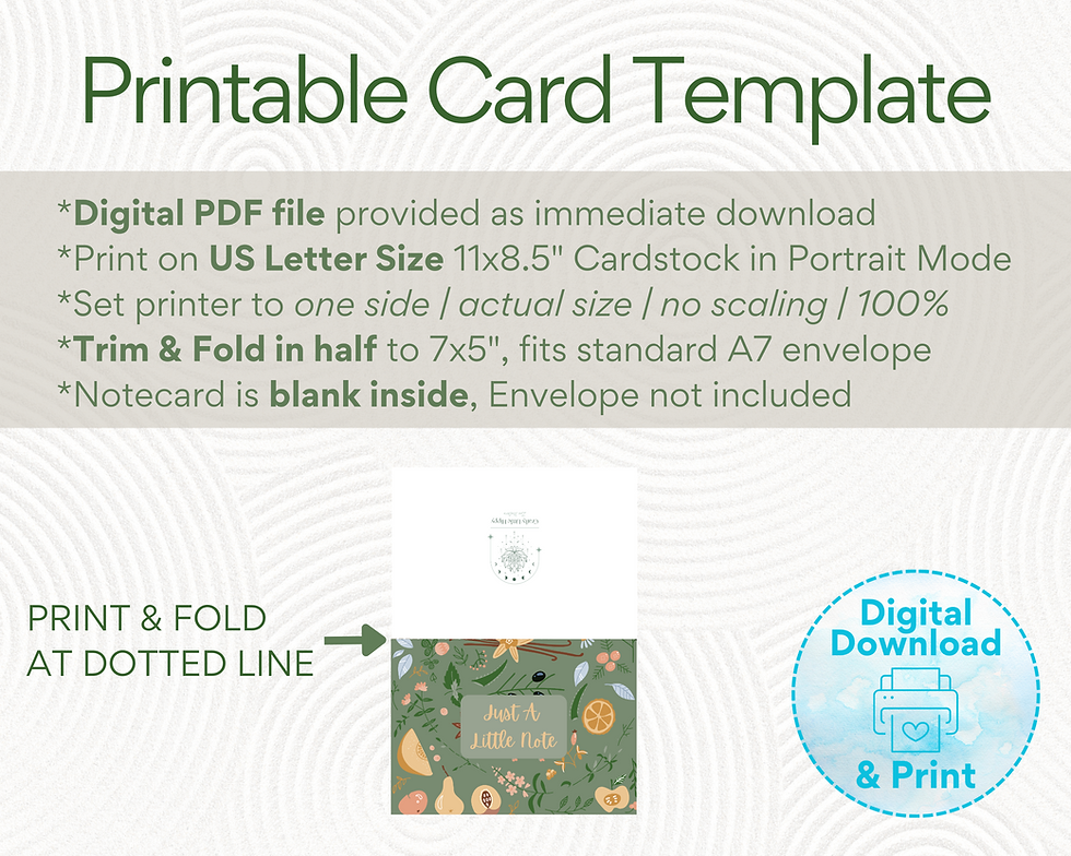 Thumbnail: Juicy Little Note Sage | 7x5 Note Set