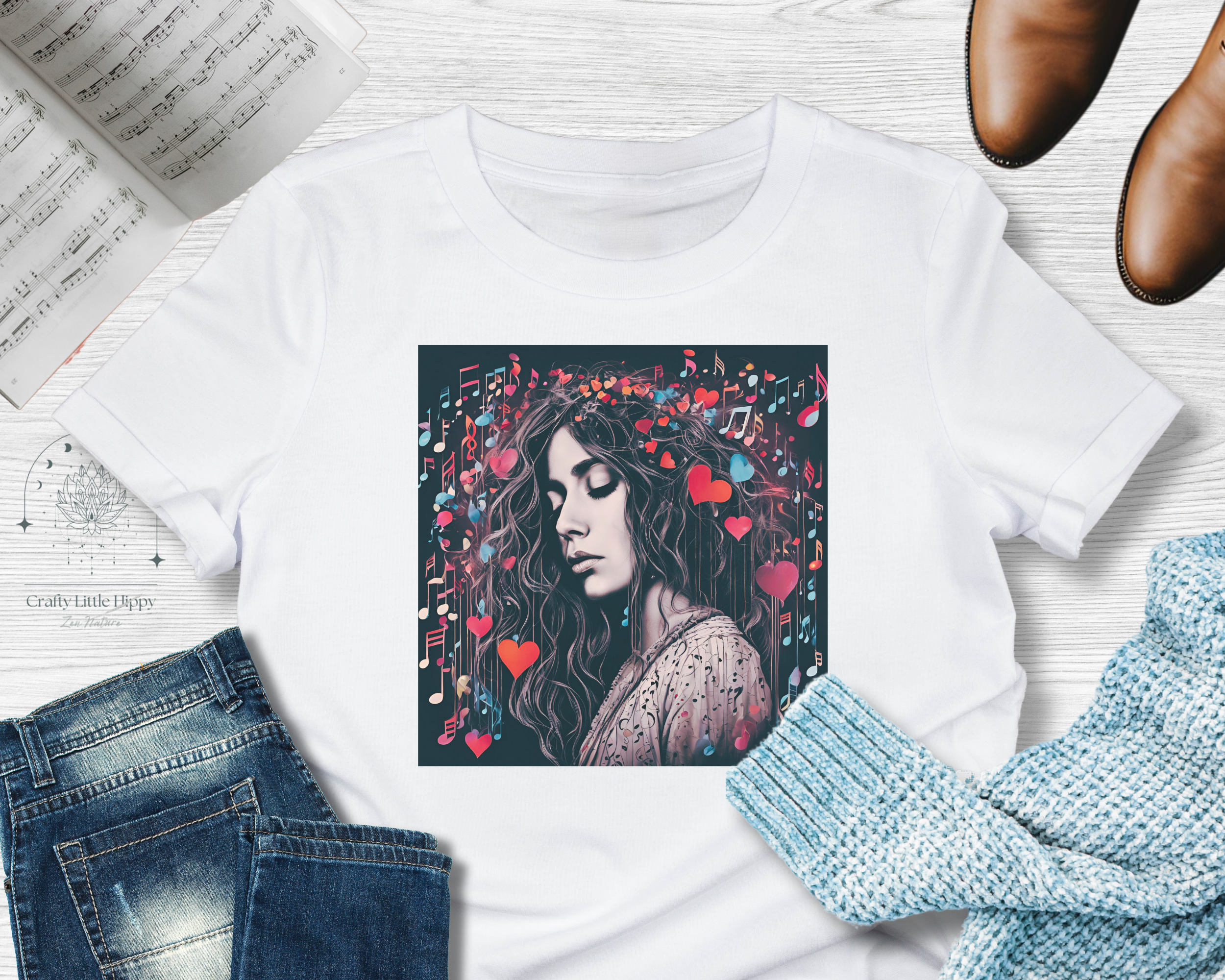 Red & Blue HeartSong Hippie | Unisex Softstyle T-Shirt