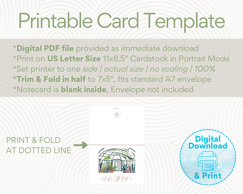 Thumbnail: Botanical Greenhouse | 7x5 Just A Little Note Set
