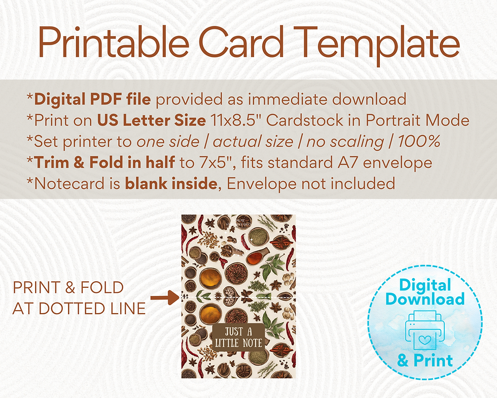 Thumbnail: Spice of Life Tasting | 7x5 Note Set