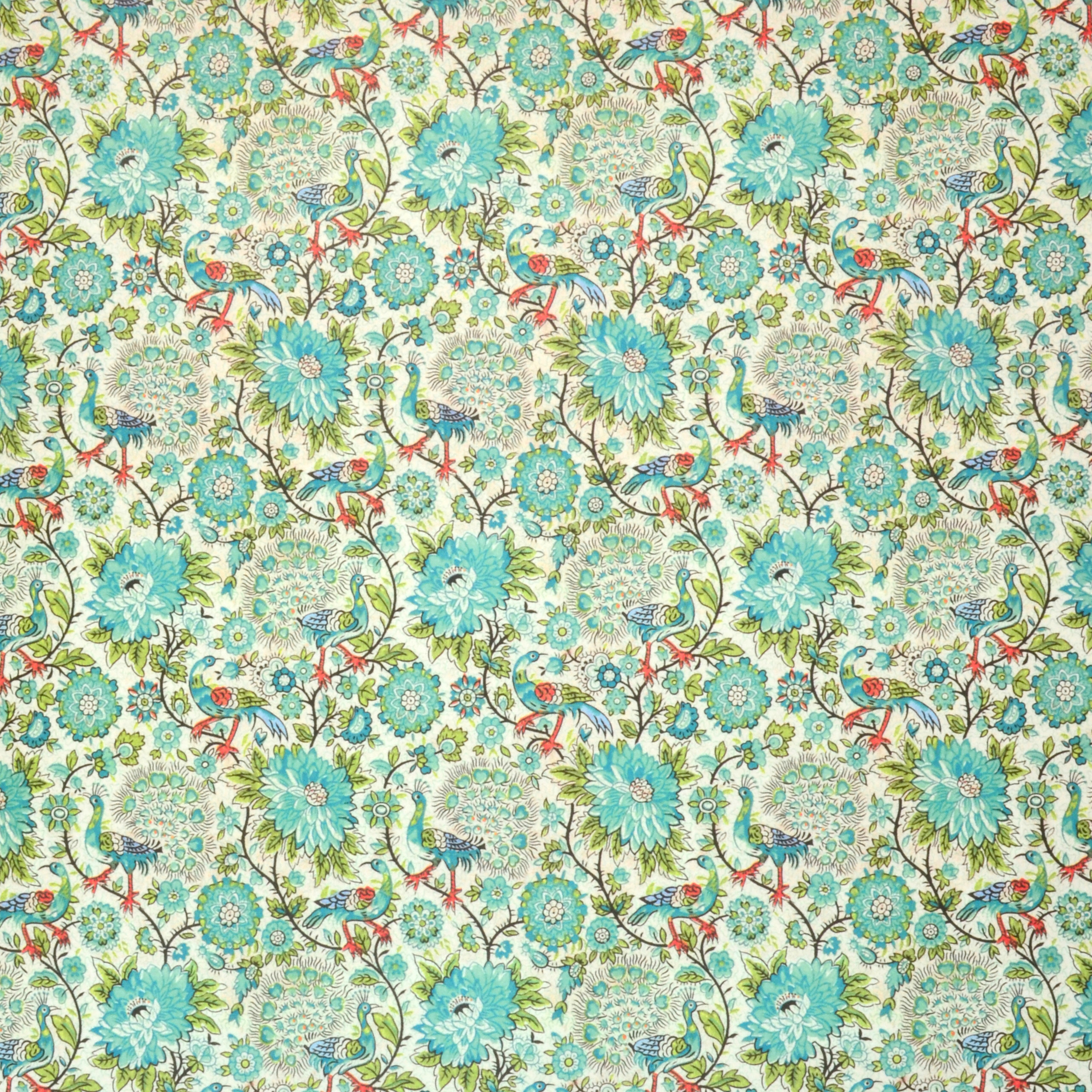 Blue Green Floral
