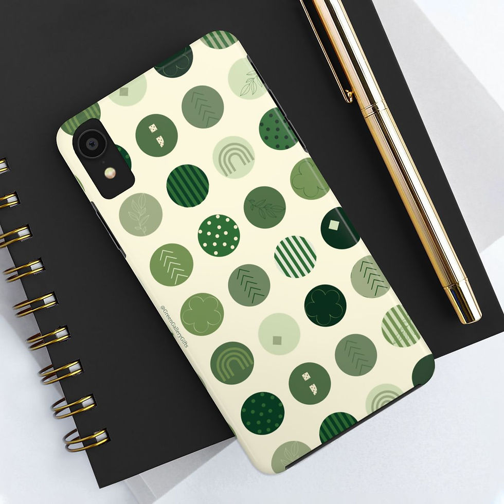 Thumbnail: Green Polkadot with Semi Colon for Suicide Awareness Phone Case
