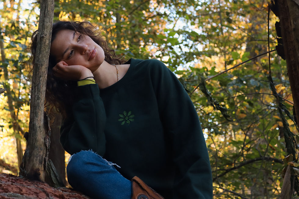 Thumbnail: Flower with Semi-Colon Suicide Awareness Sweatshirt