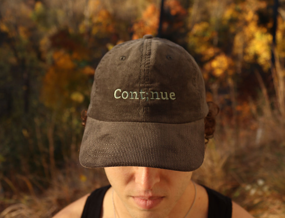 Thumbnail: Cont;nue Suicide Awareness Vintage Corduroy Cap – Mental Health Support Hat