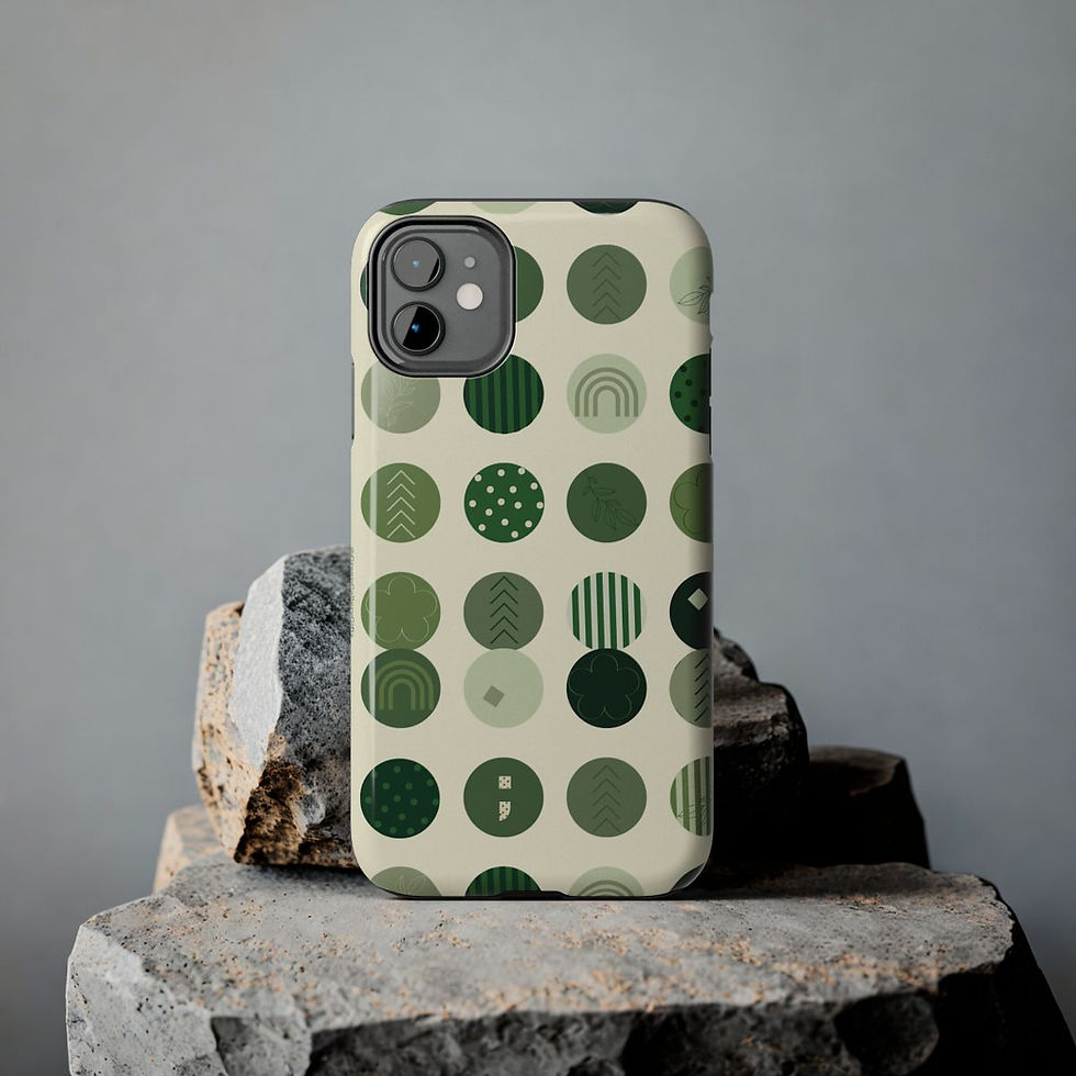 Thumbnail: Green Polkadot with Semi Colon for Suicide Awareness Phone Case