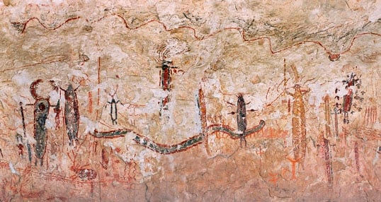 American Indian rock art--mural