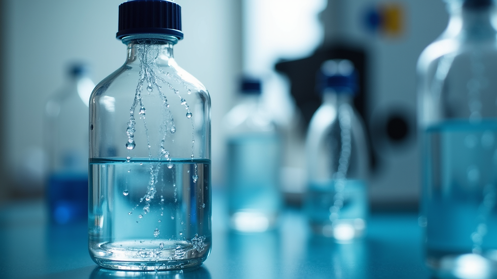 Eye-level view of laboratory equipment used for water quality testing