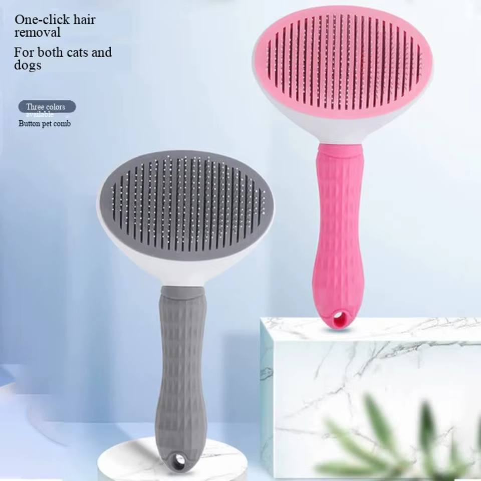 Self-Cleaning Slicker Brush — One Push Button