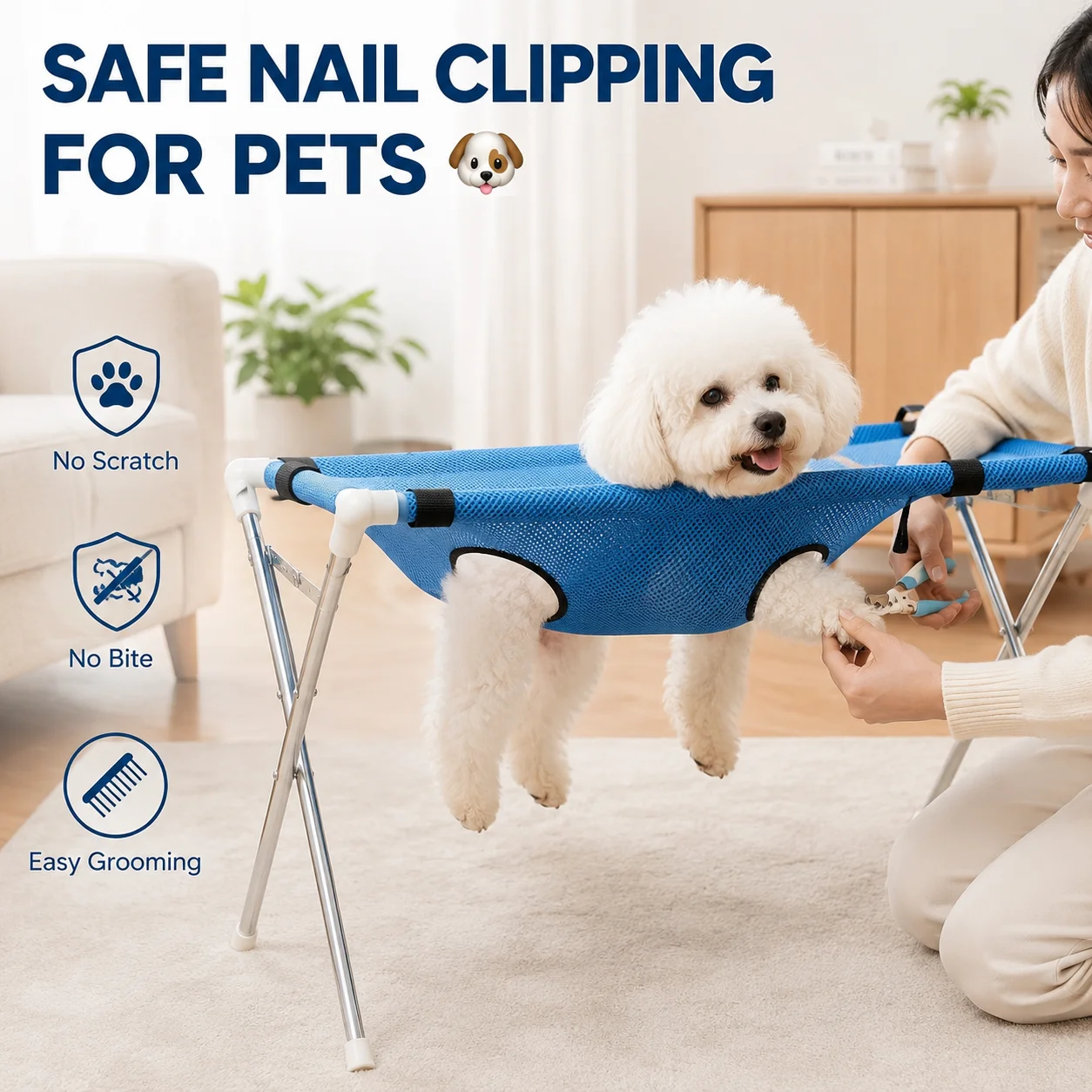 Paw Grooming Hammock with Stand