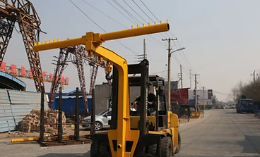 forklift truck crane arm for glass loading
