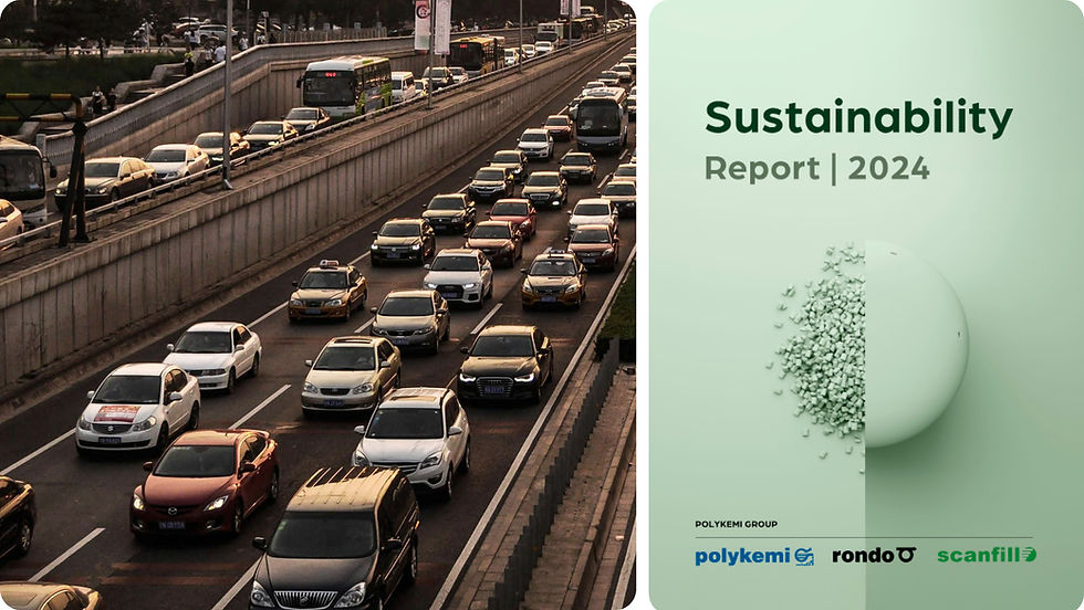Reduced emissions equivalent to 6,700 cars in 2024 with Materialsmart®