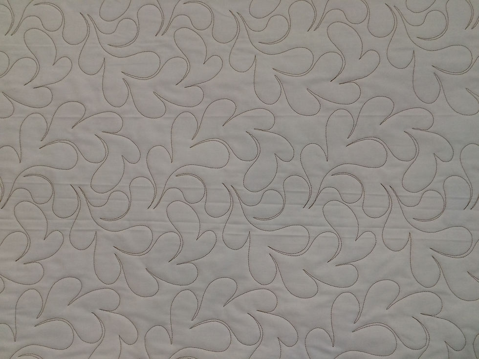 back of Sally Krebs On Point Center Quilt