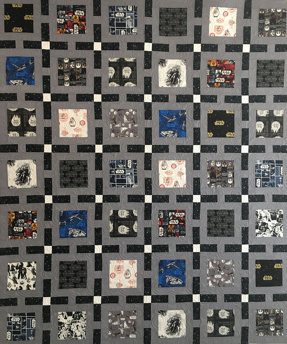 Framed Star Wars Quilt by Janelle Morillo