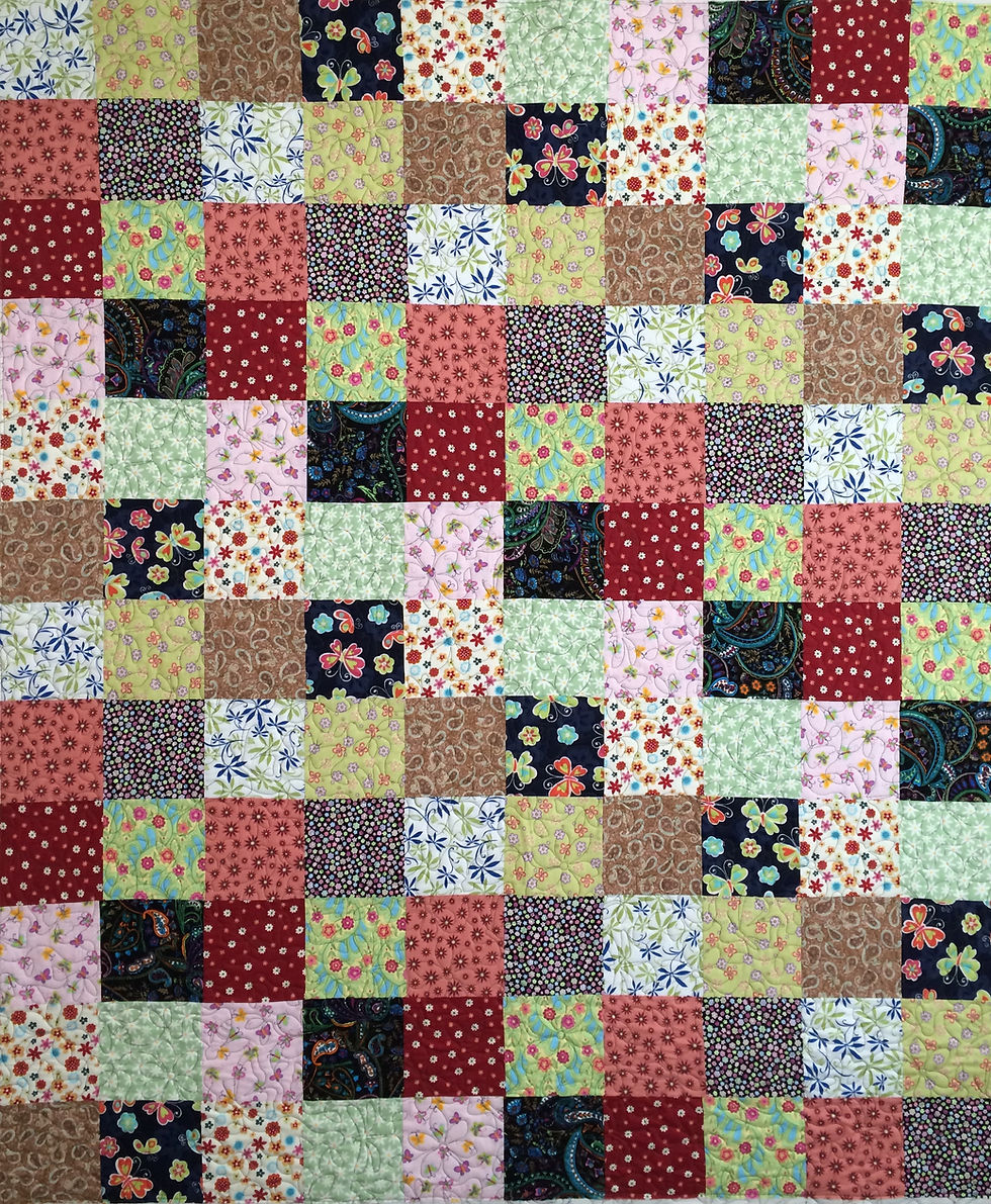 Toni Multi Color Squares Quilt