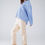 Thumbnail: Blue Striped Button-Up | Relaxed Cotton Shirt with Polo Collar