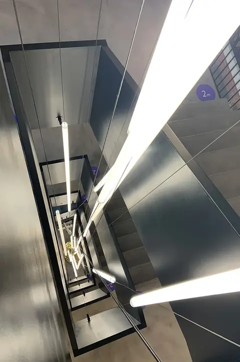 Adobe Paris Headquarters custom light fixture by Studios Architecture