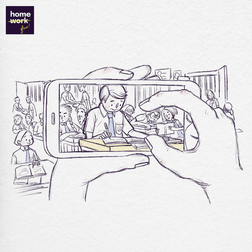 Teacher observing the student