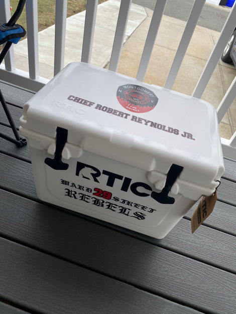 Custom Montgomery Rebels Rtic Cooler