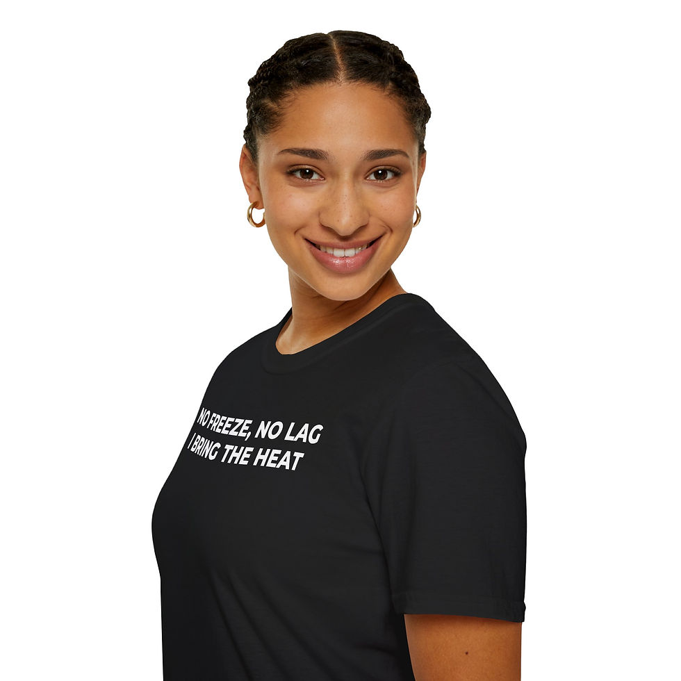 Thumbnail: "NO FREEZE, NO LAG" Unisex Shirt 