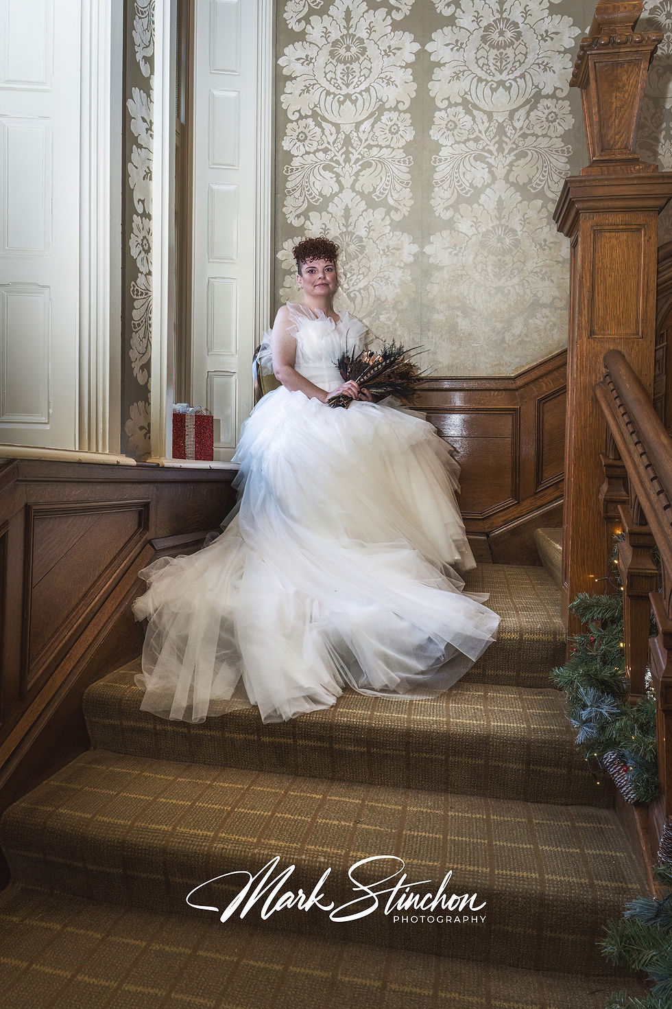 The staircase at Merewood Hotel, Windermere
