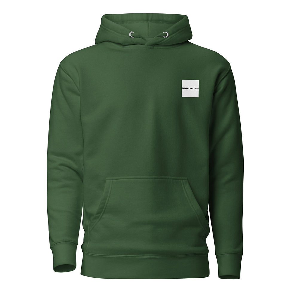 Thumbnail: SOUTH.LAB - Unisex Hoodie - Black ink - Square Logo