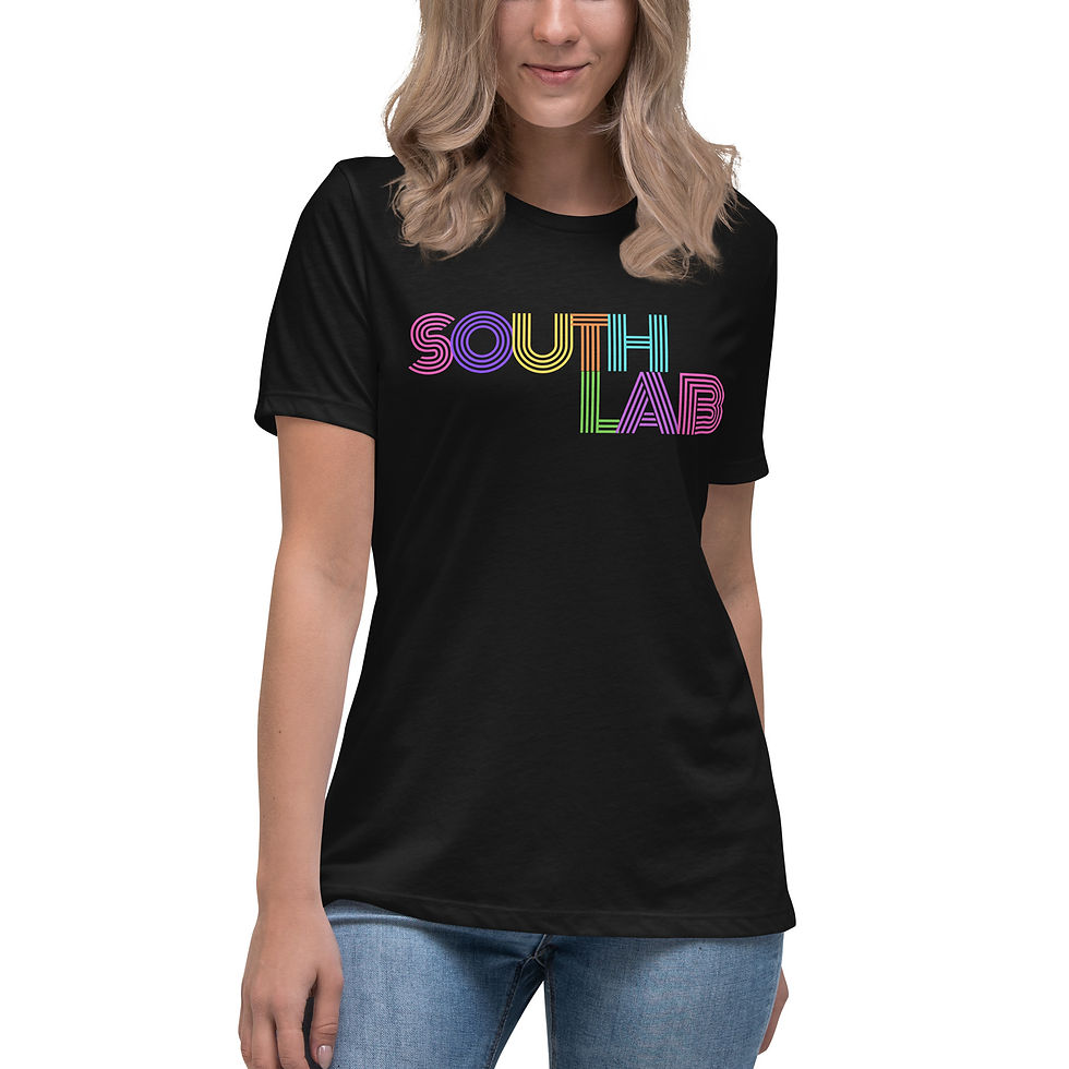 Thumbnail: SOUTHLAB Rainbow - Women's Relaxed T-Shirt - Black