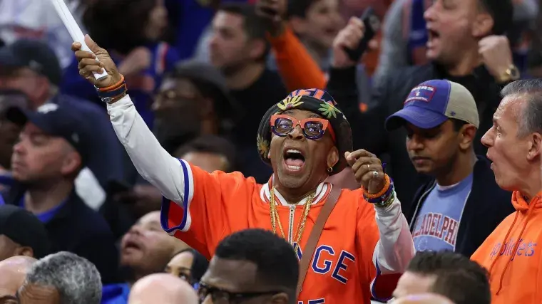 Spike Lee in Knicks gear in 2026